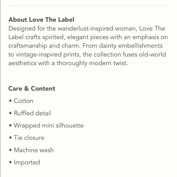 Anthropologie Love the Label Ruffled Wrap Mini Dress - Picture 8 of 8